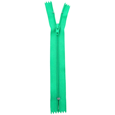 Green #3 spiral zippers TAT TF538 – 10 to 15 cm closed-end for trousers
