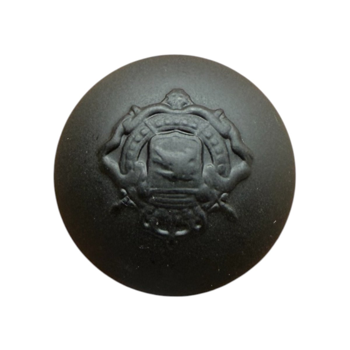 Black metal buttons 0806 – 22 mm Black Oxide with coat of arms for coat